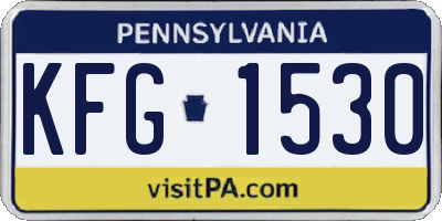 PA license plate KFG1530