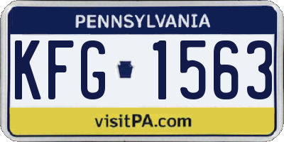 PA license plate KFG1563