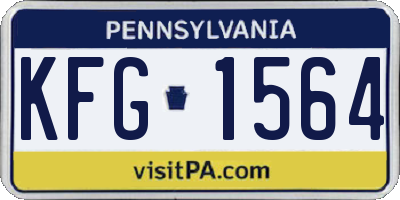 PA license plate KFG1564