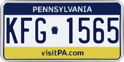 PA license plate KFG1565