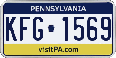 PA license plate KFG1569
