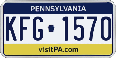 PA license plate KFG1570