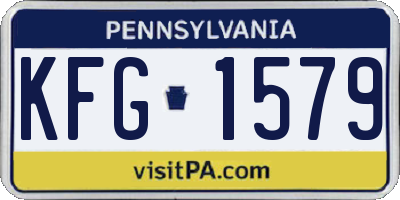 PA license plate KFG1579