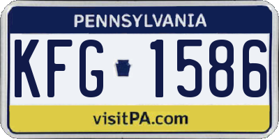 PA license plate KFG1586