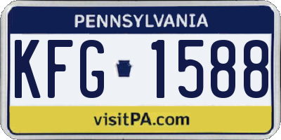 PA license plate KFG1588
