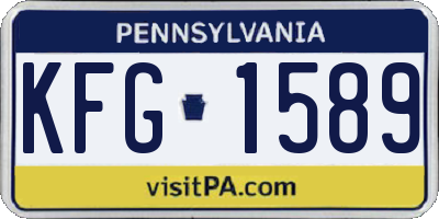 PA license plate KFG1589