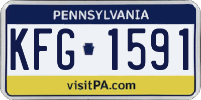 PA license plate KFG1591