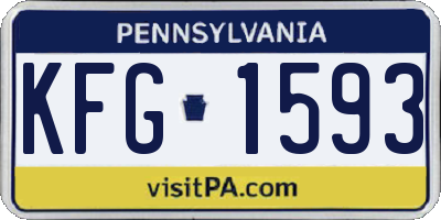 PA license plate KFG1593