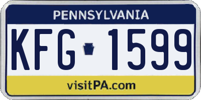 PA license plate KFG1599
