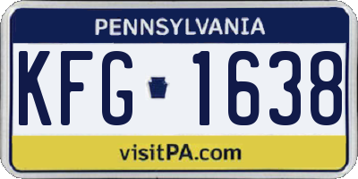 PA license plate KFG1638