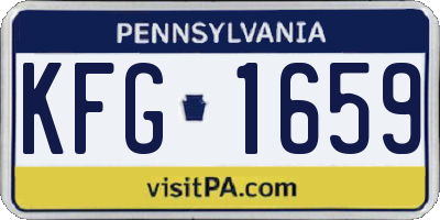 PA license plate KFG1659