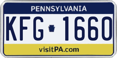 PA license plate KFG1660