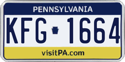 PA license plate KFG1664
