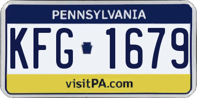 PA license plate KFG1679