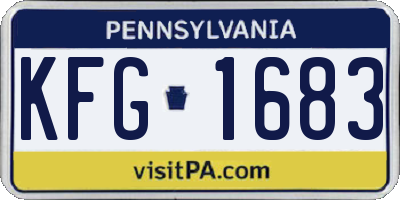 PA license plate KFG1683