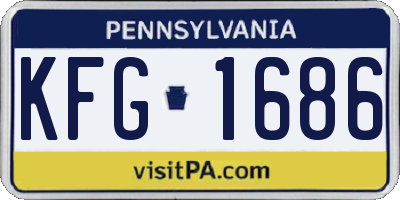 PA license plate KFG1686