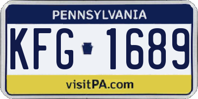 PA license plate KFG1689