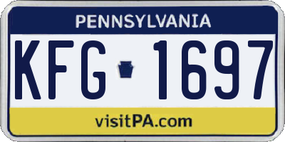 PA license plate KFG1697