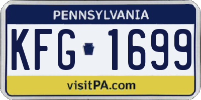 PA license plate KFG1699