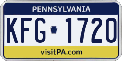 PA license plate KFG1720