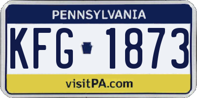 PA license plate KFG1873