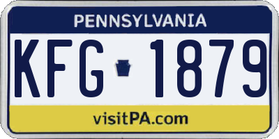 PA license plate KFG1879