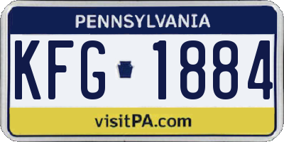PA license plate KFG1884