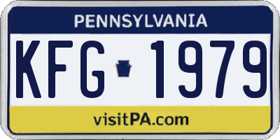 PA license plate KFG1979