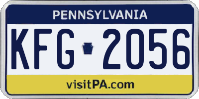PA license plate KFG2056