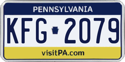 PA license plate KFG2079