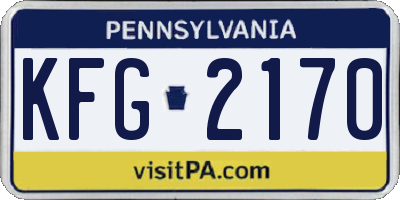 PA license plate KFG2170