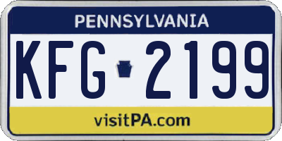 PA license plate KFG2199