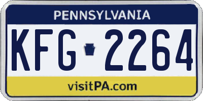 PA license plate KFG2264