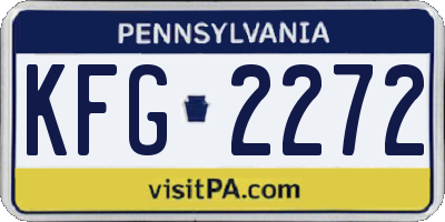 PA license plate KFG2272