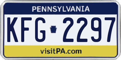 PA license plate KFG2297