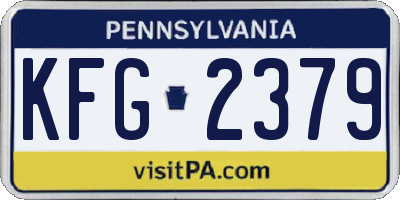 PA license plate KFG2379