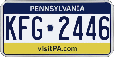 PA license plate KFG2446