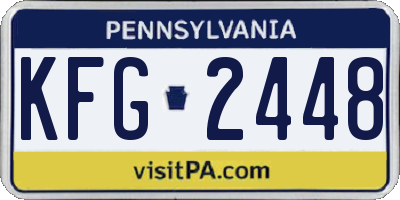 PA license plate KFG2448