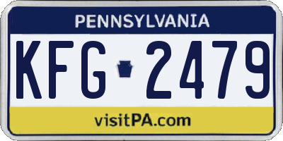 PA license plate KFG2479