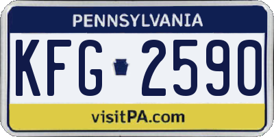 PA license plate KFG2590
