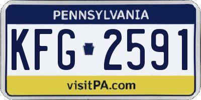 PA license plate KFG2591