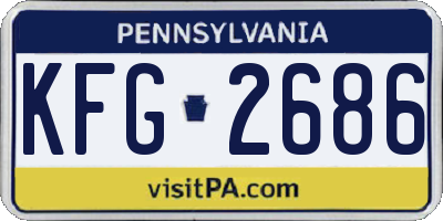 PA license plate KFG2686