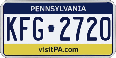 PA license plate KFG2720