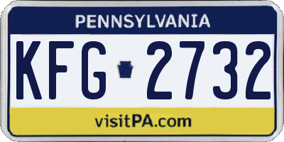 PA license plate KFG2732