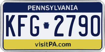 PA license plate KFG2790