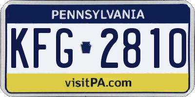 PA license plate KFG2810