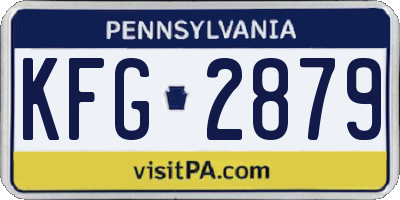 PA license plate KFG2879