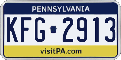 PA license plate KFG2913