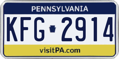 PA license plate KFG2914