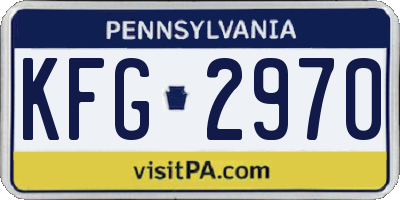 PA license plate KFG2970